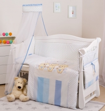 Детское постельное белье Twins Dolce Друзья зайчики blue (8 ед.)